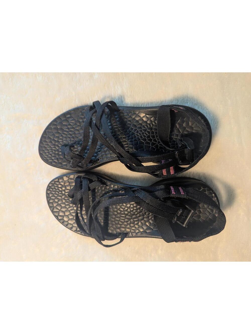 Chaco Black Adjustable Strap Sandals
